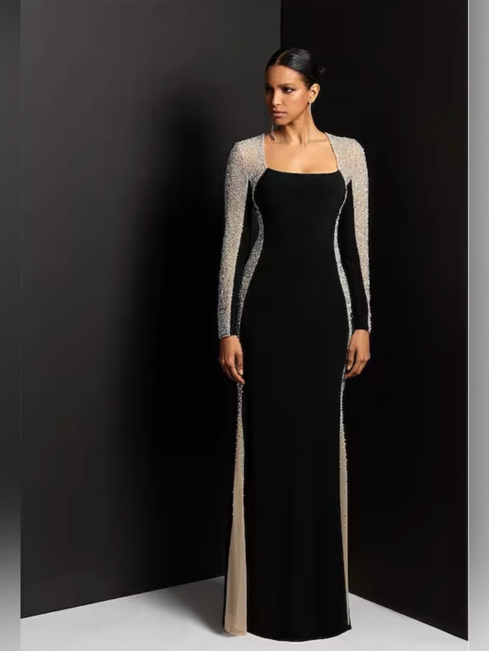 Xscape Rhinestone Illusion Gown